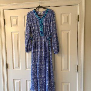 Coolibar Sun Protective UPF 50+ Maxi Cover-Up Dress  Size L NWOT